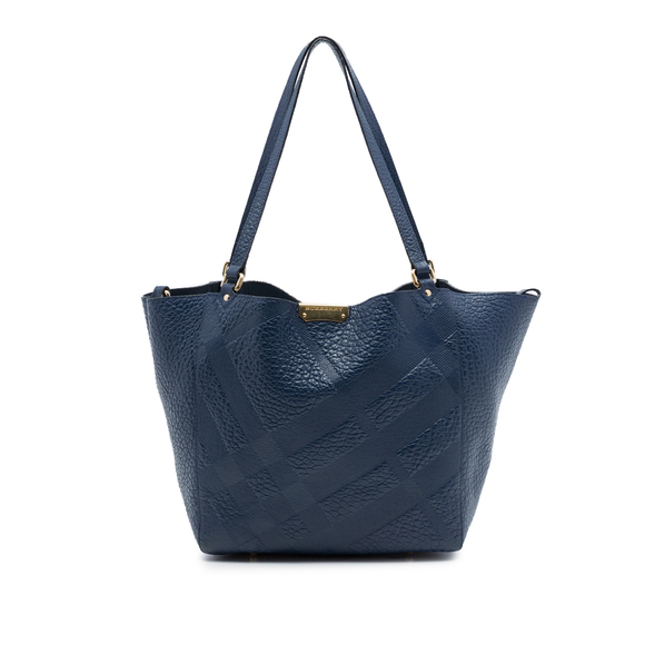 Burberry Handbags - Pre-Loved Burberry Small Elephant Embossed Calfskin Check Canterbury Tote